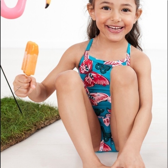 Hanna Andersson NWT Sunblock One Piece Swimsuit Bold Butterflies Size 2T (85) - Picture 6 of 8